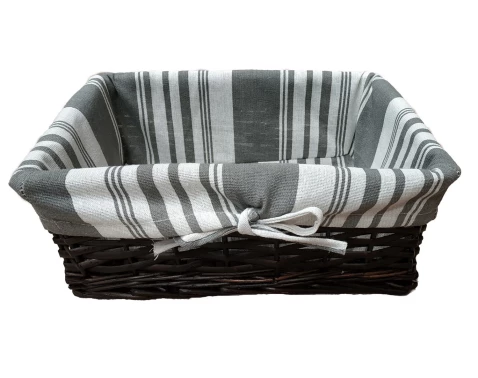 Proutěný úložný košík hnědá vrba, 39x15x29 cm