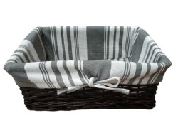 Proutěný úložný košík hnědá vrba, 39x15x29 cm