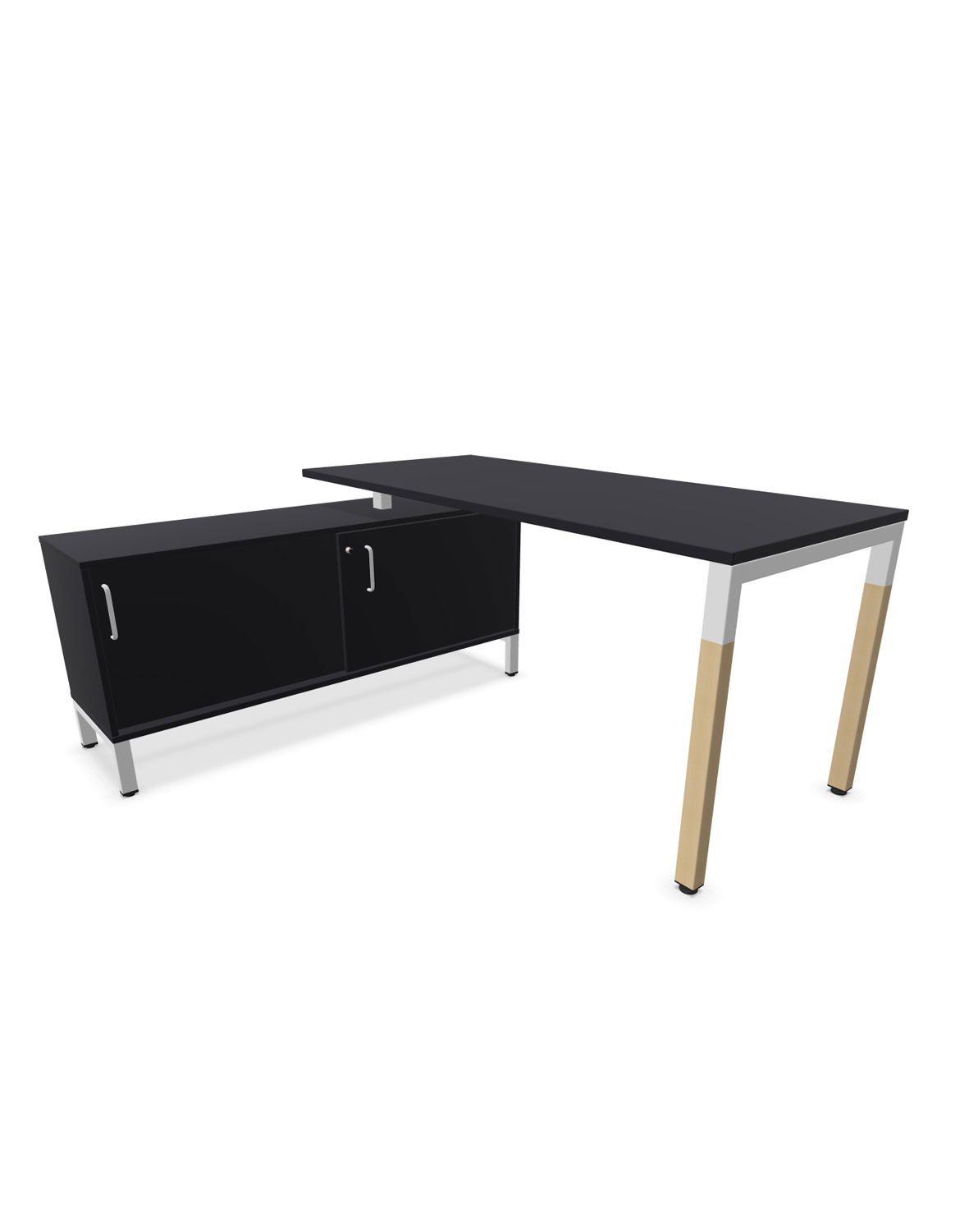 Psací stůl CS5040 4-L LWM 180 cm s sideboardem