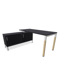 Psací stůl CS5040 4-L LWM 180 cm s sideboardem