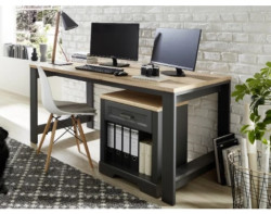 Psací stůl Jasmin, grafit/dub