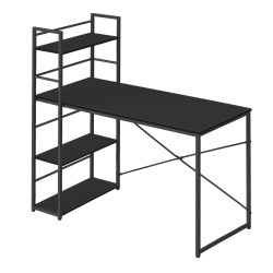 Psací stůl MAX 4.0 SONOMA s regálem 120x44 cm, černý