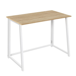 Psací stůl ZARIMO skládací 80x40 cm, bílý/dub sonoma
