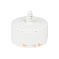 Räder Bílá porcelánová krabička CAT