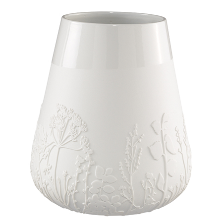 Räder Bílá porcelánová váza FLOWERS