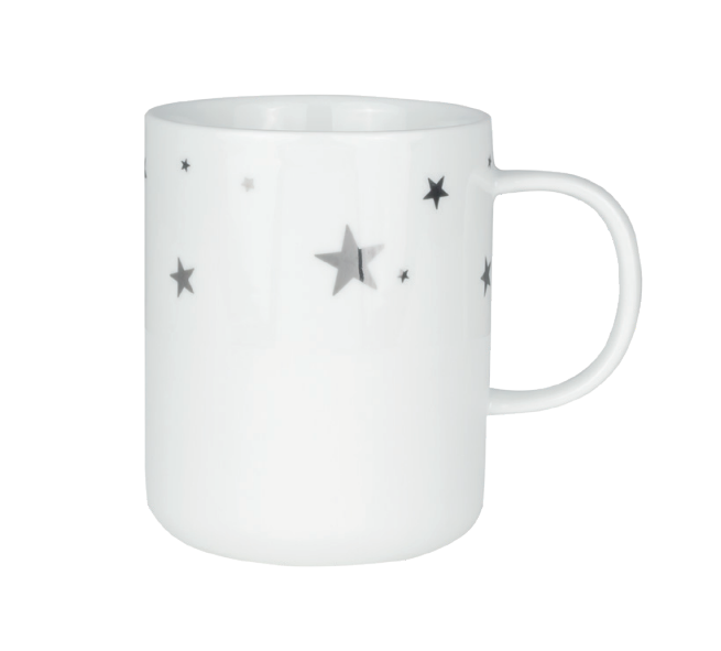 Räder Bílý porcelánový hrnek SILVERSTAR