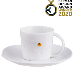 Räder Bílý porcelánový hrníček s podšálkem MIX & MATCH