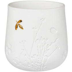Räder Bílý porcelánový svícen GOLD LEAF