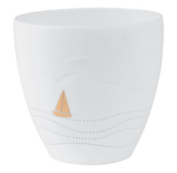 Räder Bílý porcelánový svícen LIGHT BOAT
