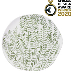 Räder Bílý porcelánový talíř FOLIAGE GREEN, střední