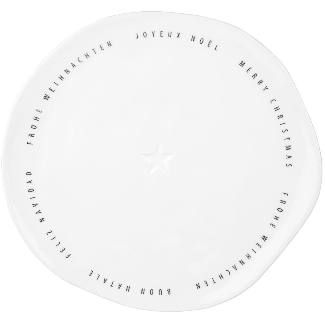 Räder Bílý porcelánový talíř MERRY CHRISTMAS