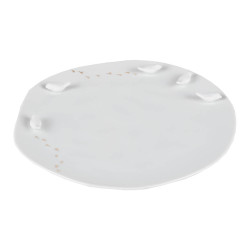 Räder Bílý porcelánový talíř s 3D prvky PTÁCI, střední