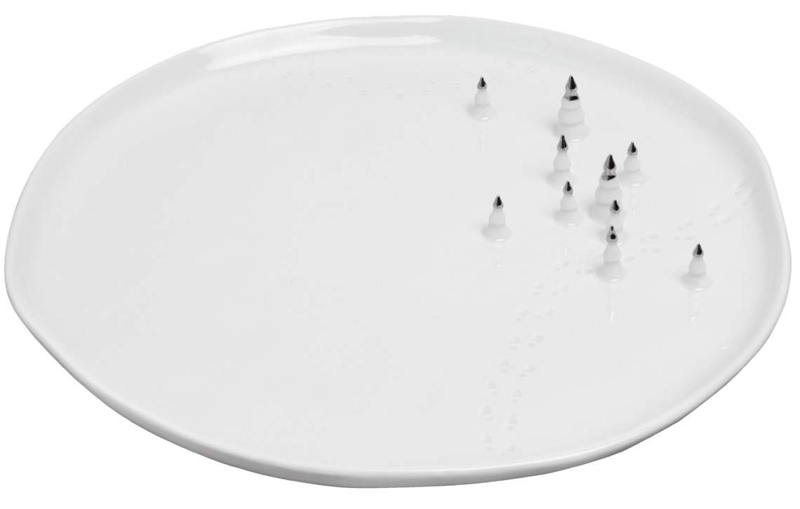 Räder Bílý porcelánový talíř SILVER TREES