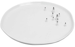 Räder Bílý porcelánový talíř SILVER TREES