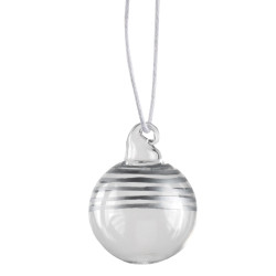 Räder Mini skleněné vánoční ozdoby SILVER, set 4 ks