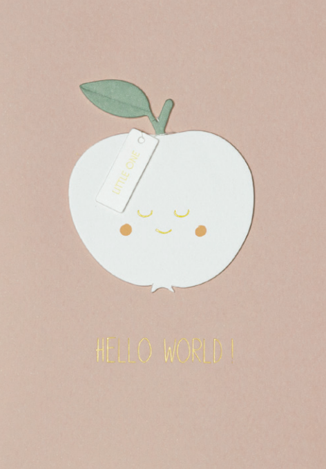 Räder Papírové přání k narození dítěte HELLO WORLD