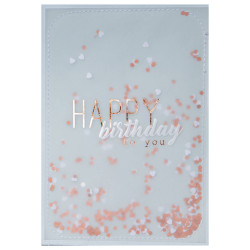 Räder Papírové přání k narozeninám HAPPY BIRTHDAY s konfetami
