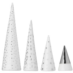 Räder Porcelánová sada LITTLE WINTER FOREST ve stříbrné barvě, 4 ks