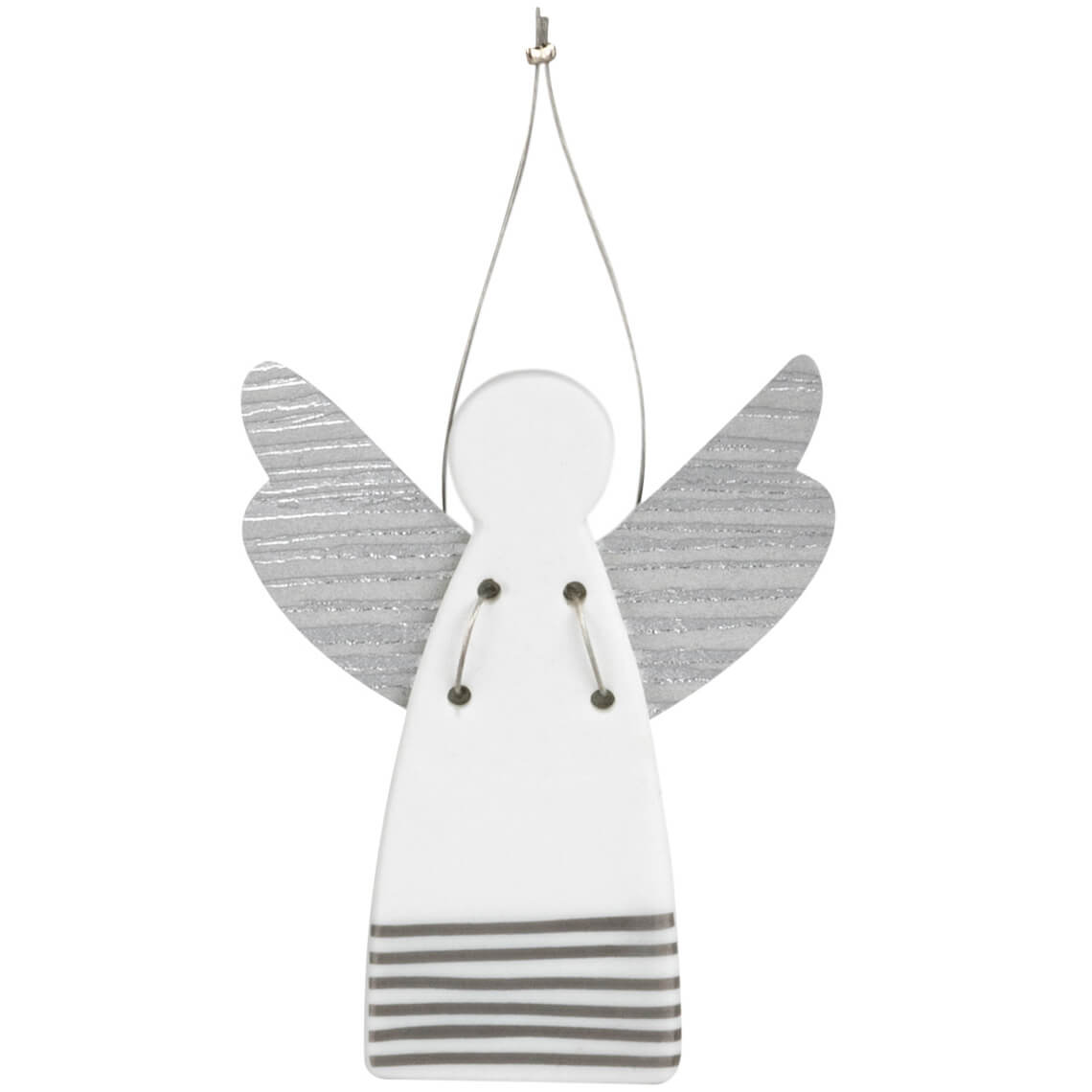 Räder Porcelánový mini anděl STRIPES, závěsný