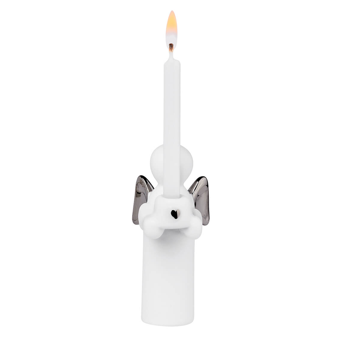 Räder Porcelánový svícínek ANDĚL se stříbrnými křídly