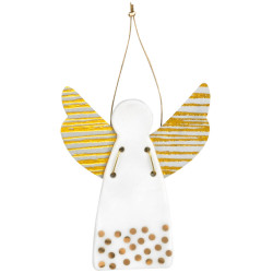 Räder Porcelánový závěsný anděl DOTS GOLD (9 cm)
