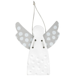Räder Porcelánový závěsný anděl DOTS SILVER (9 cm)