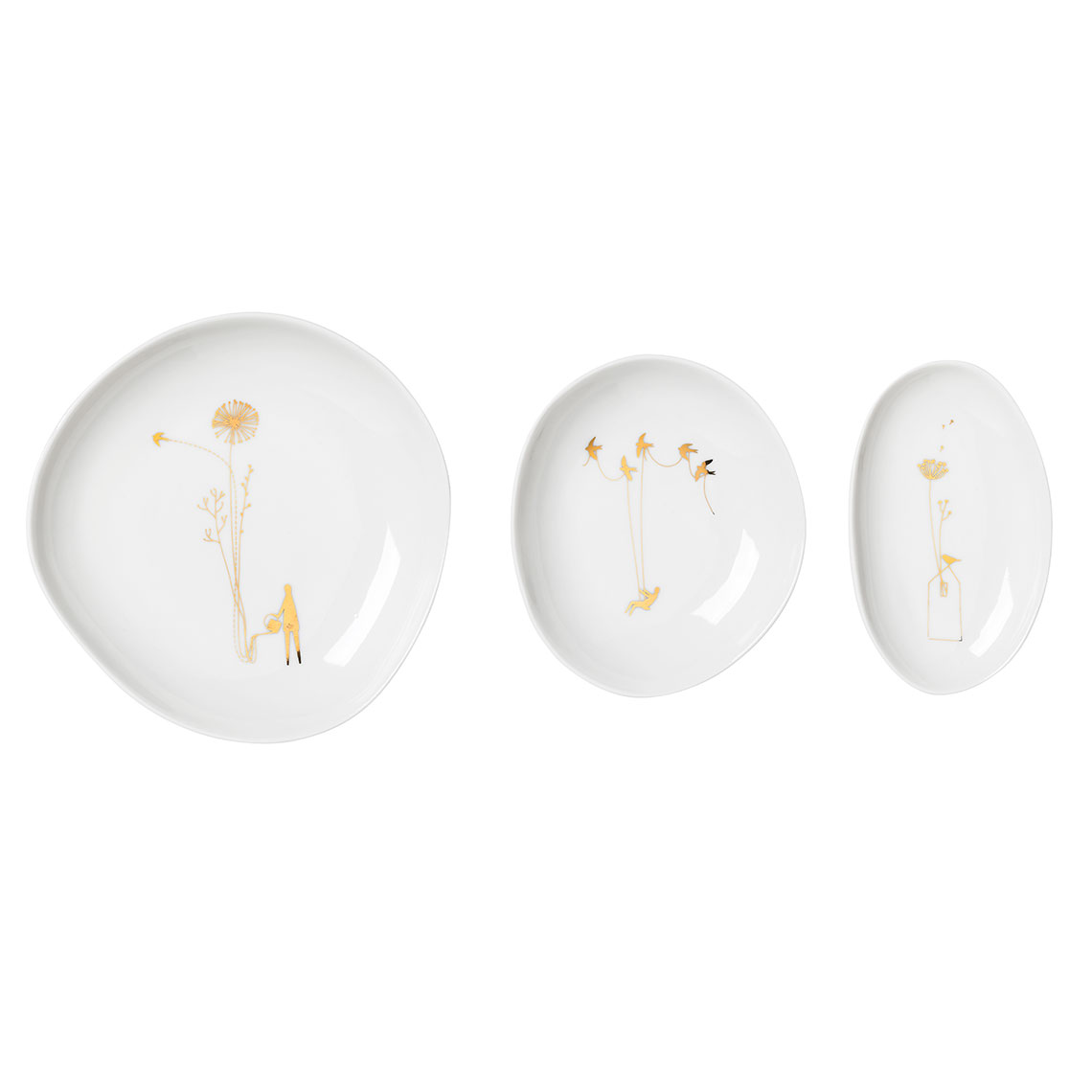 Räder Sada 3 porcelánových misek DANDELION