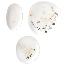 Räder Sada 3 porcelánových misek GARDEN GOLD