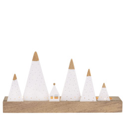 Räder Svícen HORY z porcelánu a akáciového dřeva