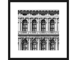 Rámovaný obraz Architektura 40x40 cm, černobílý