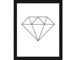 Rámovaný obraz Diamant, 20x25 cm