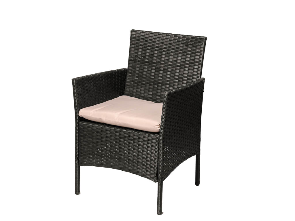 Ratanové zahradní křeslo TURIA, černé
