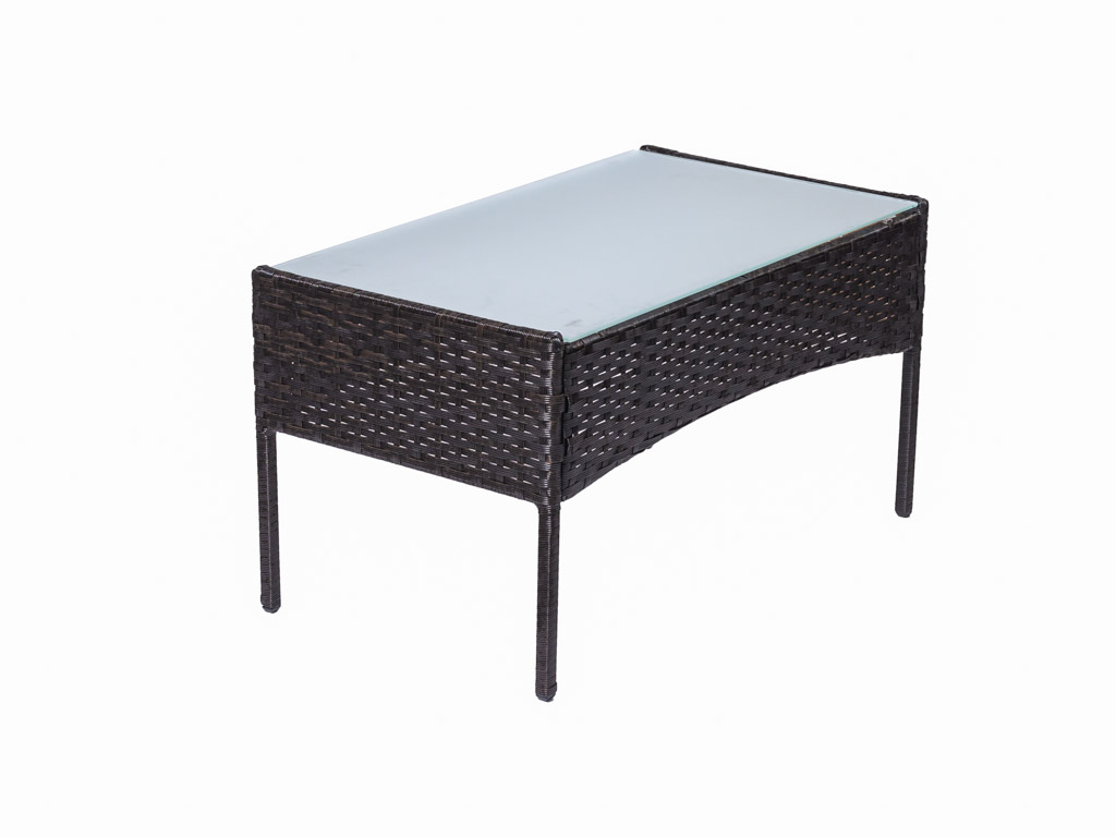 Ratanový zahradní stolek TURIA, černý