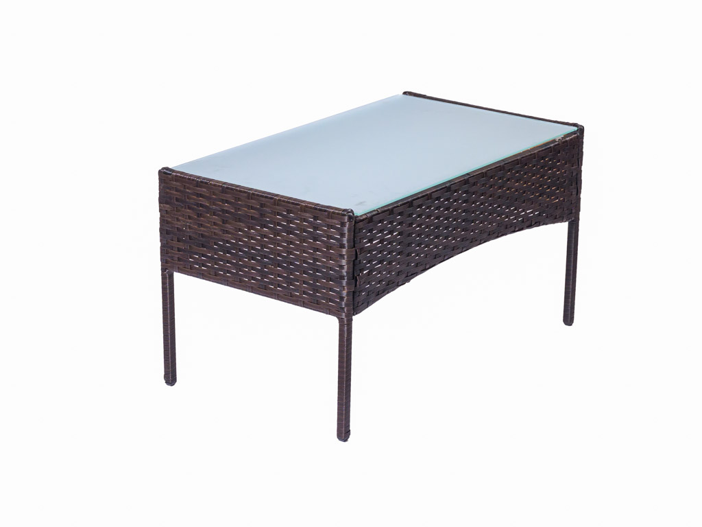 Ratanový zahradní stolek TURIA, hnědý