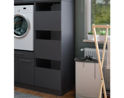 Regál s dvířky Mr. Sauber, antracitový