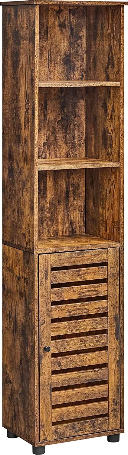 Regál TAYLOR se skříňkou a policemi 40x30x167cm, rustikálně hnědý