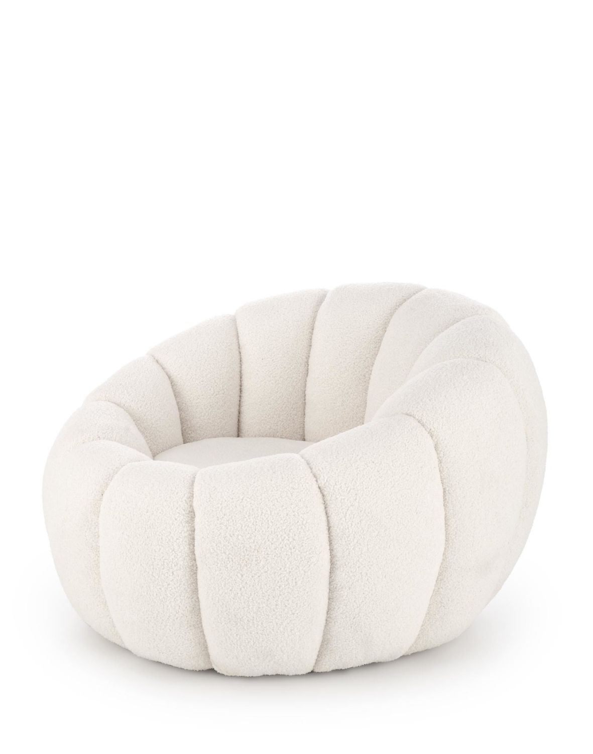 Relaxační křeslo Gaspar, krémové, bouclé