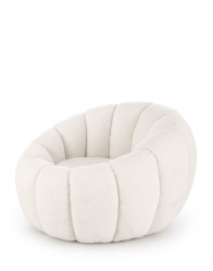 Relaxační křeslo Gaspar, krémové, bouclé