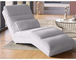 Relaxační lehátko Yankee, světle šedá strukturovaná látka