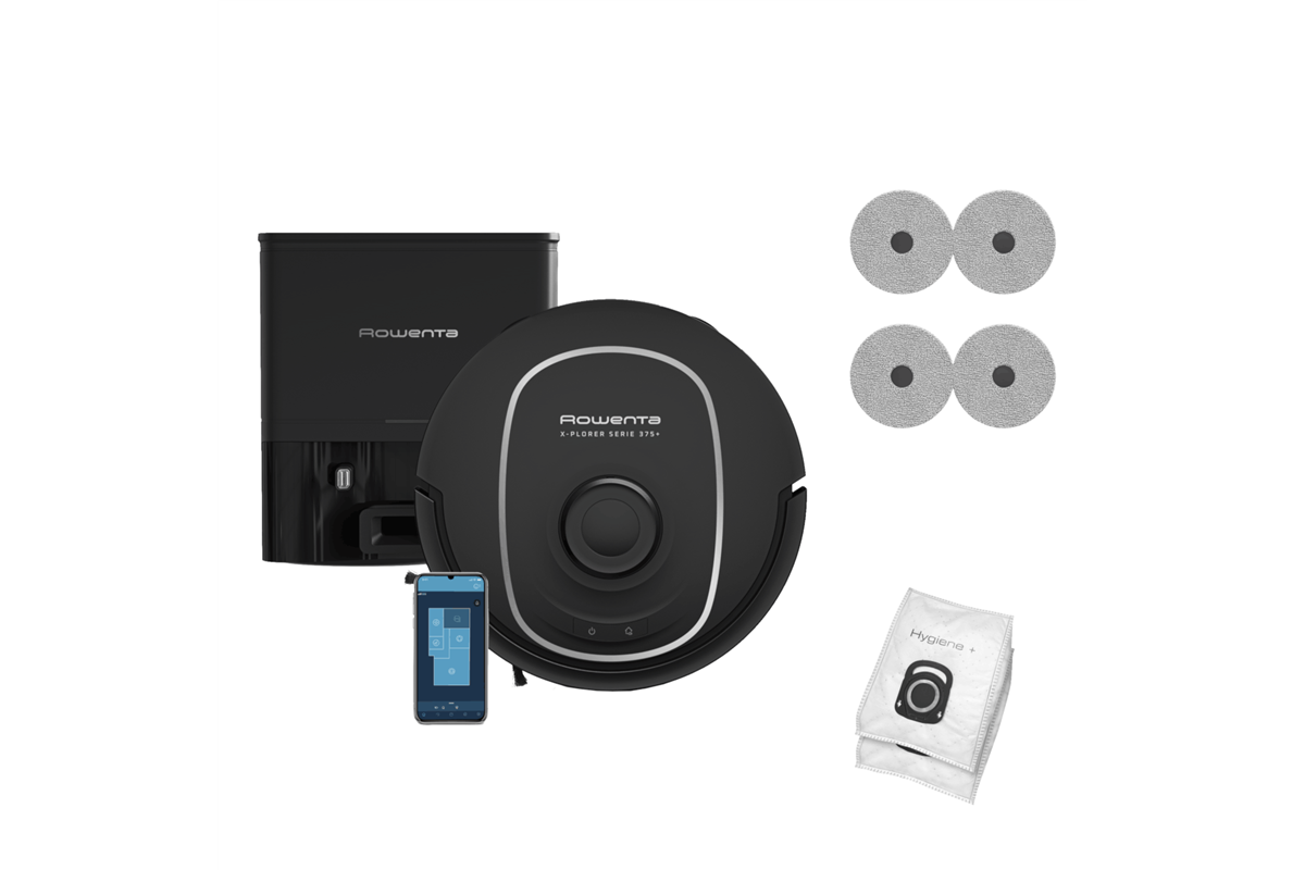 Robotický vysavač Rowenta X-Plorer S375+ RR8985E0 Černá