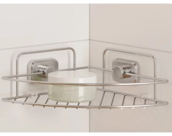 Rohová koupelnová polička Reflex Luxy 1, chrom