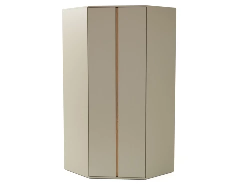 Rohová šatní skříň Lucky, eukalyptově zelená/baltský dub