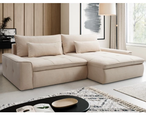 Rohová sedačka Athos, krémová látka