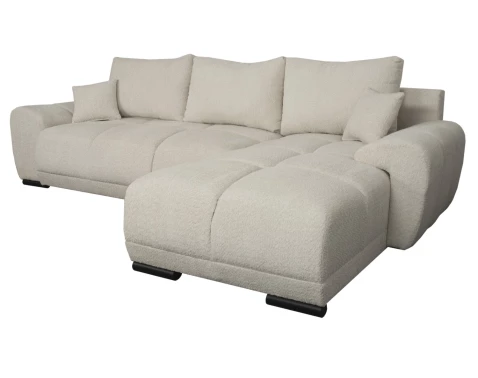 Rohová sedačka Bonn, světle béžová strukturovaná látka