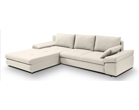 Rohová sedačka Bono, světle béžová látka