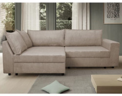 Rohová sedačka Brian, béžová strukturovaná látka