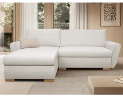 Rohová sedačka Helvetius, krémová látka