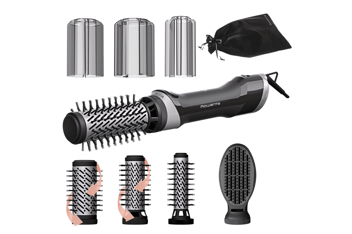 Rotační kulmofén Rowenta Brush Activ UB9534F0 Stříbrný/Černý