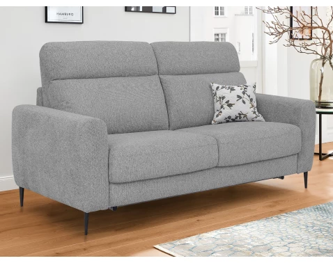 Rozkládací pohovka na trvalé spaní Georgia, světle šedá látka