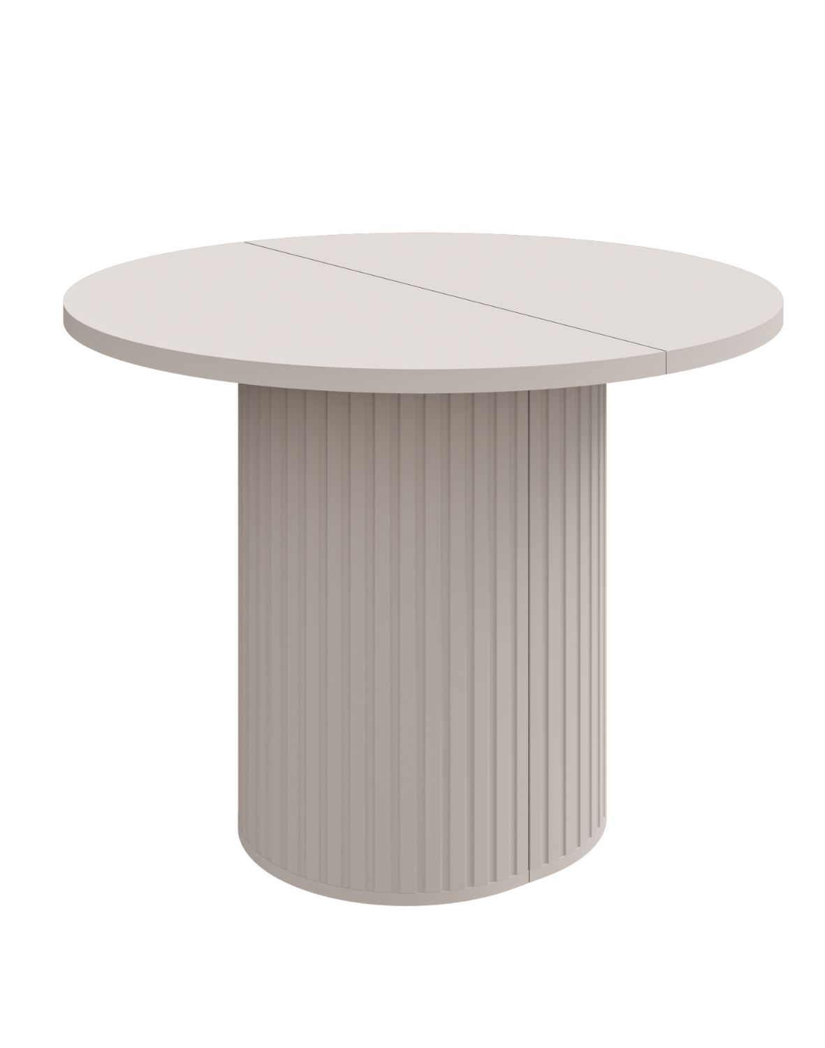 Rozkládací stůl Ovalio béžová 100(188) × 100 cm